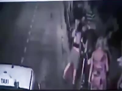 Scumbag gets some instant karma.