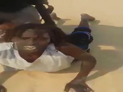 execution of three tchadien worker by libyan army