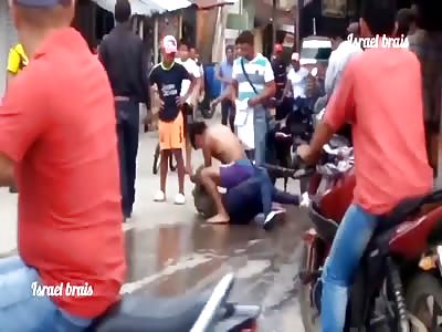 thief punished in the street