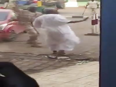 sudanian army torture old man in street