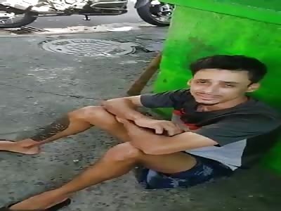 thief punished in the street