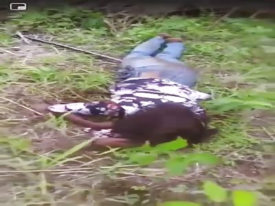 SAD: Mother Crying by Her Dead Daughter