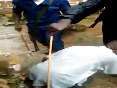 torturing old man by police 