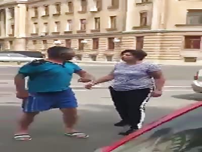 one angry woman beat here husband