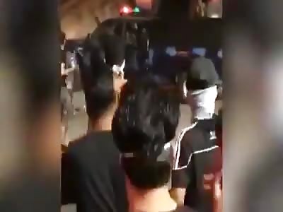A security forces vehicle runs over the protesters in Basra city in so