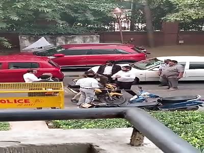 indian policeman beating by his superior