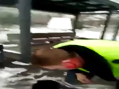 criminal arrested after slashing face of police officer