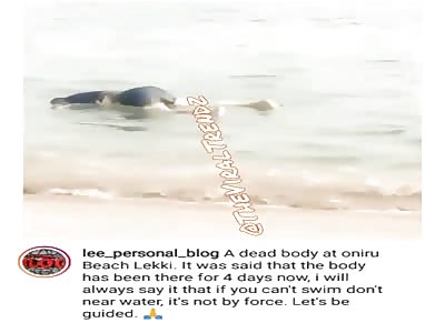 Dead Body Seen At The Shore Of A Popular Beach In Lagos. 