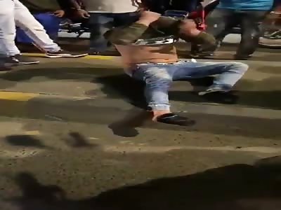 Brutal beating of naked thief 1