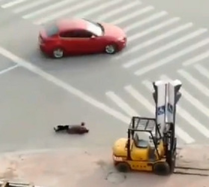 Bad Bad Luck for Forklift Driver