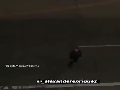 PREACHER TWEAKER GETS RUN OVER BY SUV IN SANTA MONICA