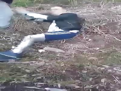 Russian mafia beating the shit out of rival gang member 