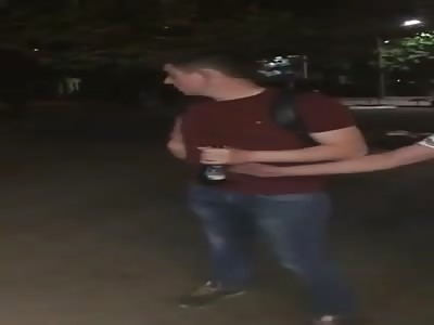 Drunk loud mouth asshole put to sleep 