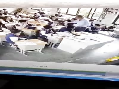 Teacher beat the shit out of young girl 