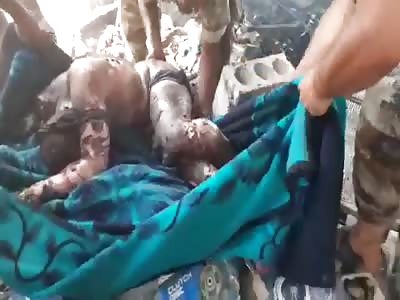 Aftermath of car bombing happened today in hasaka Syria