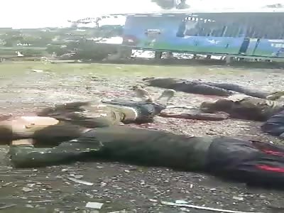 Group of young military colombian soldiers killed by drug traffickers 