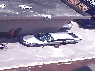 Chinese girl taking care of the car of her ex boyfriend 