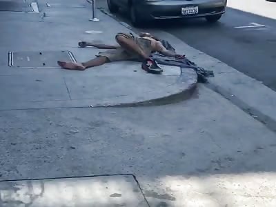 Holding on to that meth pipe for dear life.