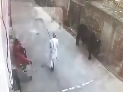 Karma for a old Indian asshole 