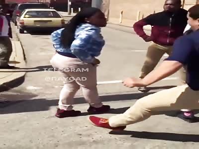 Loud mouth black bitch gets what she deserves 