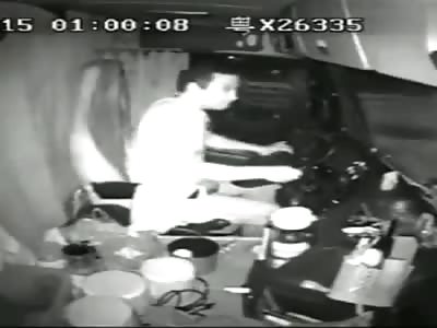 Chinese driver of big truck acting weird causing deadly accident.