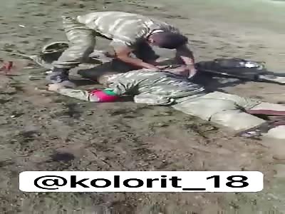 Azerbaijani soldiers trapped in land mine 