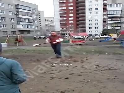  Asshole turns his head into a fire ball.