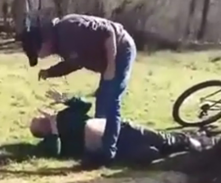 SEX OFFENDER GETS WARNING FROM VERY ANGRY DAD.