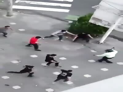 Iranian Cop Gets Swarmed, Beaten And Stomped