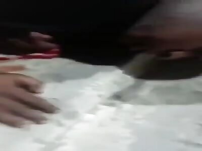 Two iraqi thieves on motorcycle were shot down.