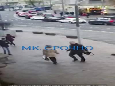 Russian crazy man attack old people for no reason 