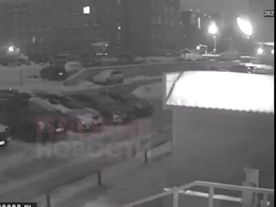 impact of the body on floor of woman committed suicide by jumping 