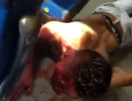 Thief got horrible bloody beating in bus