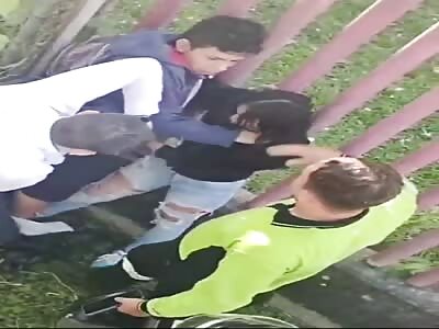 Very young couple gets hard punishment for stealing 