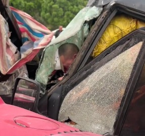 Aftermath of horrific accident happened in Chinese road 