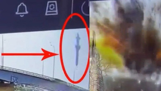 Massive explosion after Ukrainian airstrike 