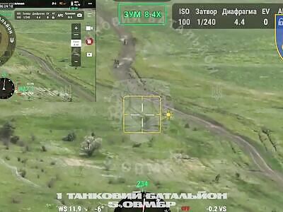 DAMN: tank buried the Russian motorcyclists.