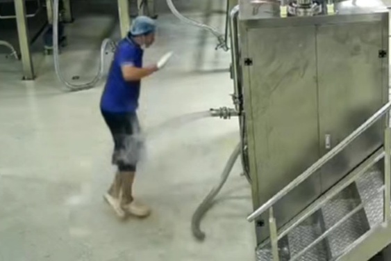 Worker Burned from Industrial Machine