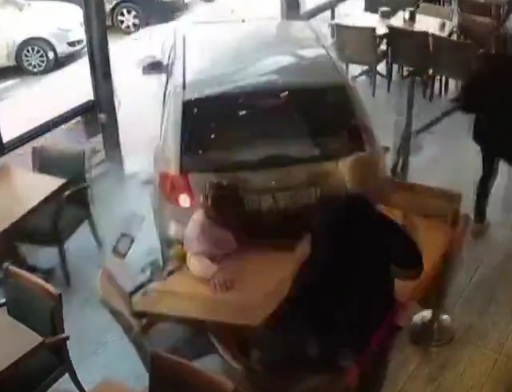 An elderly man in Türkiye rammed his wife's car into a coffee shop 