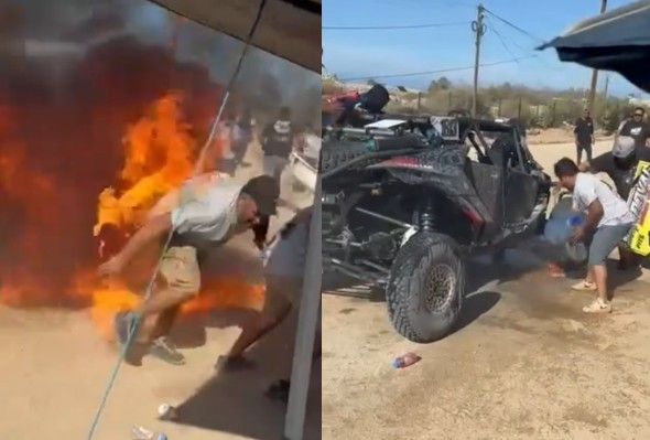 Several Injured After Race Car Catches Fire