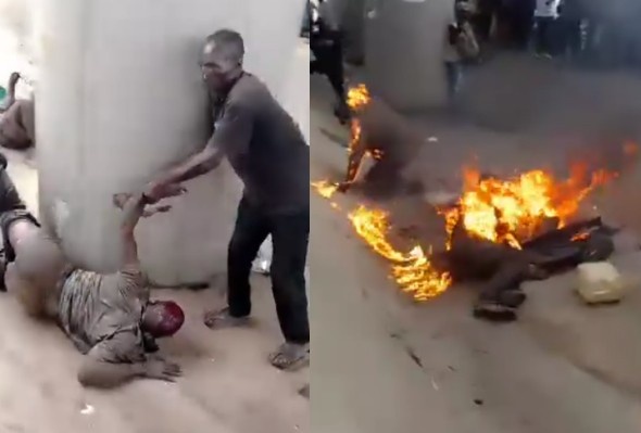 Criminals Burned Alive In Nigeria
