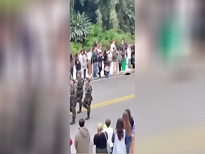 Military parade run over