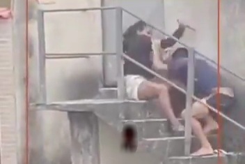 Woman Defends Herself from Stabbing