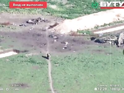 Russian motorcyclists were blown up by mines.