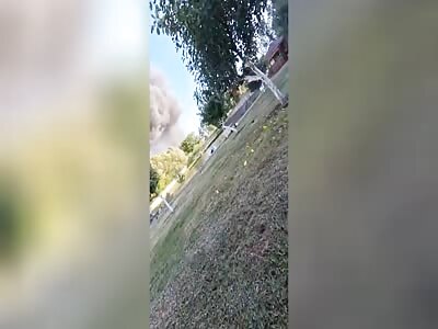 attack on a Ukrainian oil base with Geran drones