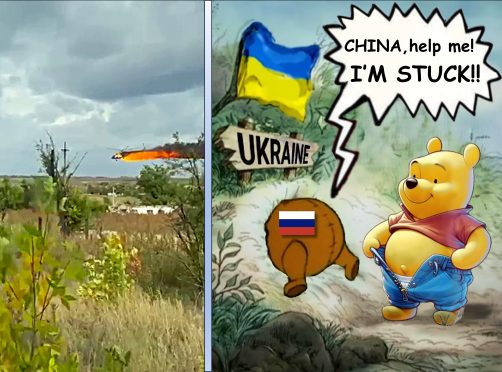 Flaming Russian Helicopter Hit by Drone Crashes