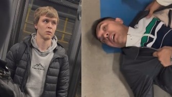 Drunk Bully Gets KO`d On The Bus In Russia