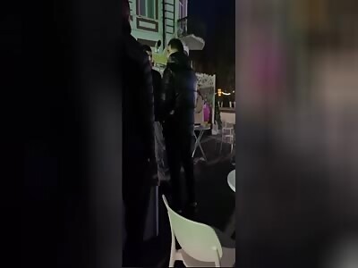 Knocks out a unruly migrant