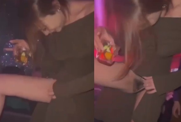 Drunk Girl Checks To Make Sure She`s A Woman