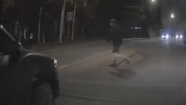 Drunk Man Running Across The Road Gets Killed By Car In Russia